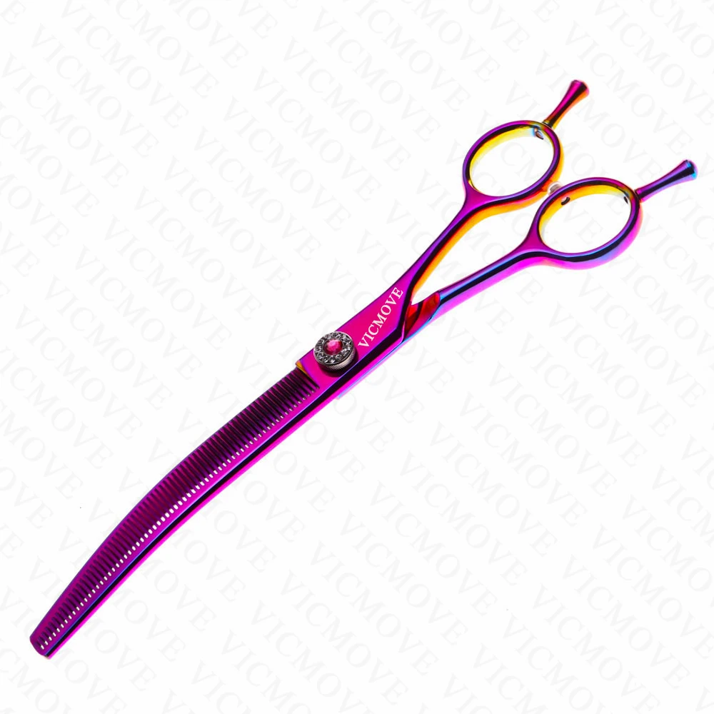 JP440C 7.0 inch Professional Dog Grooming Shears 69 teeth Curved Thinning Scissors for Dog Face Body Cutiing High Quality