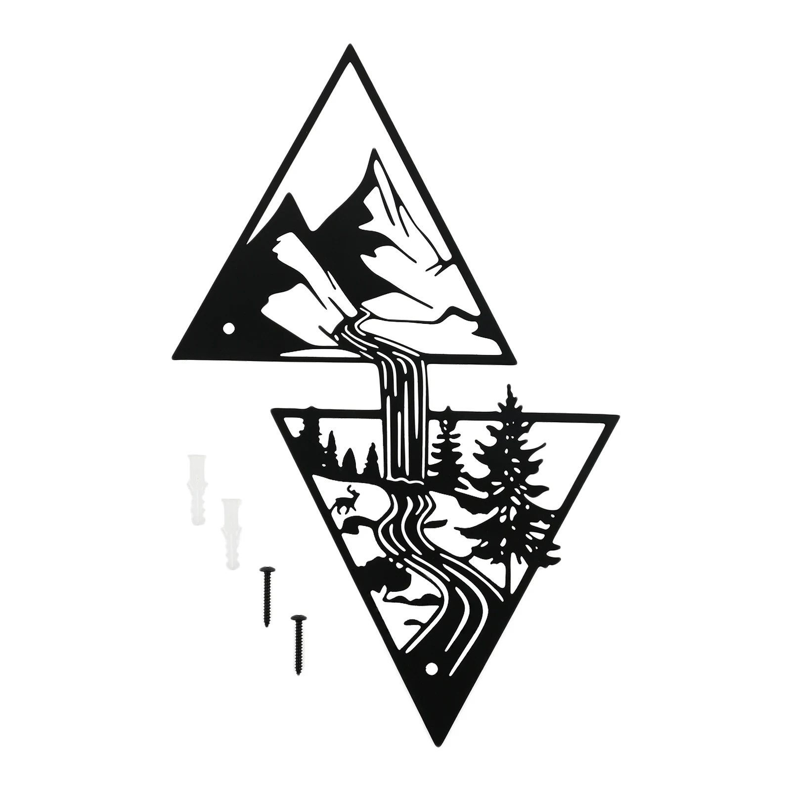 

1 Set A80/90 Mountain and Waterfall Metal Wall Decorations Fit for Decorating Living Room,bedroom,kitchen, Porch,courtyard Walls