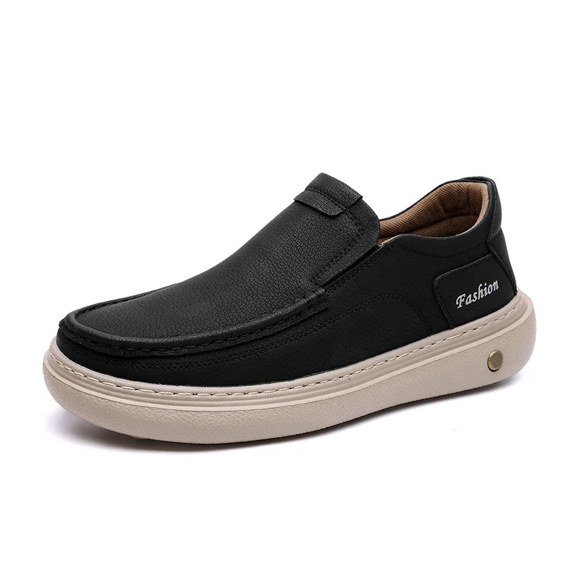 

Spring Autumn New Business Casual Shoes for Men Solid Color Fashion Leather Shoe Male Soft Sole Driving Loafers Man