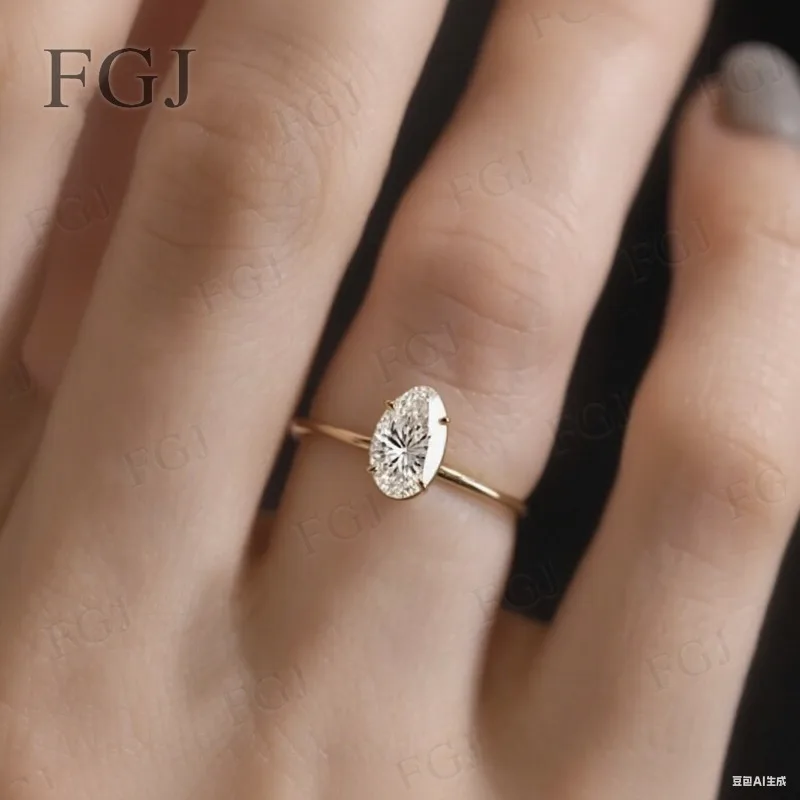 Customizable Rings 10K 18K Gold Multishapes Diamond Band Engagement Ring 1-5CT D Color VVS1 Moissanite Lab Grown Diamond Rings