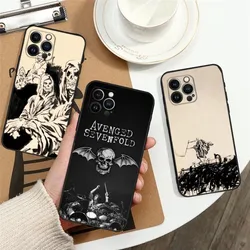 A-Avenged Sevenfold Phone Case For Apple iPhone 15,14,13,12,11,XS,XR,X,8,7,Pro,Max,Plus,mini Silicone Black Cover