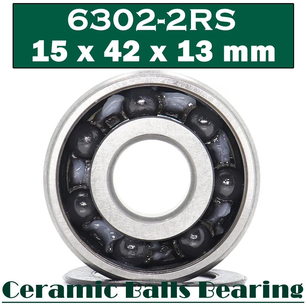 Imagen 6: 1 unidad de rodamientos cerámicos híbridos HC 2RS 6004RS 6005 6006 6007 6008 6203 6204 6205 6206 6302 6303 6304 6305RS de acero cromado/inoxidable