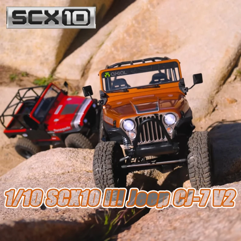 

AXIAL 1/10 SCX10 03008V2 Электрическая радиоуправляемая модель внедорожника-краулера третьего поколения CJ-7, имитация, игрушка, подарок