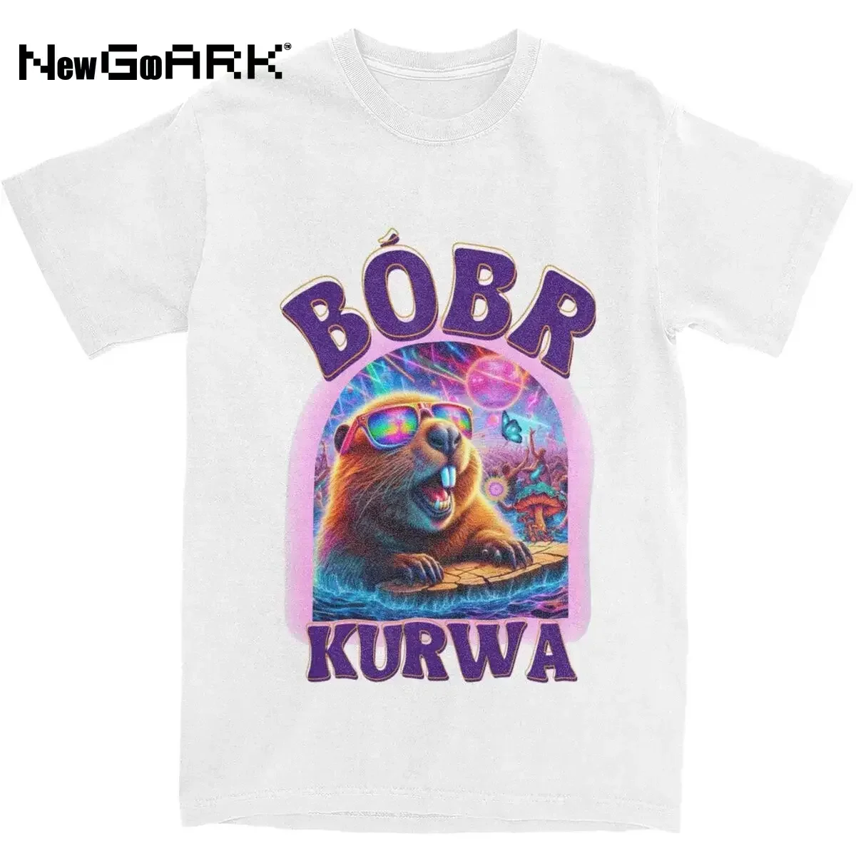 cc Bobr Kurwa Tshirt Raave Beaver Hip Hop Short scceved Retro Summer Round Neck Large Tshirt graphic t shirts