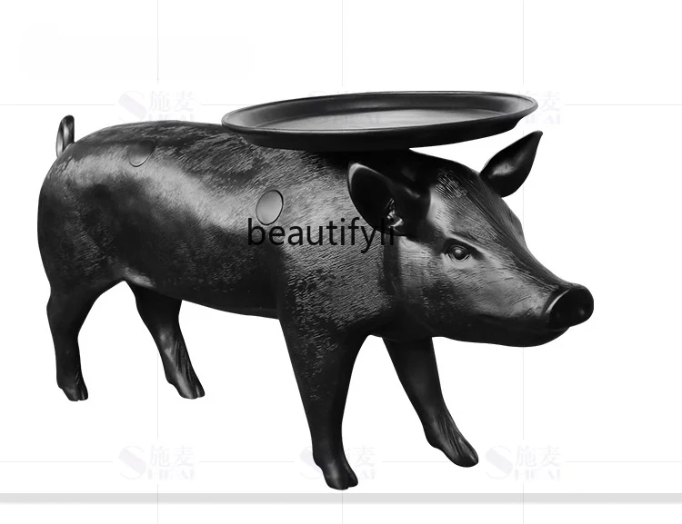 Tea Table Decoration Designer Model Living Room Light Luxury High-End Creative Pig Shape Sculpture Decoration