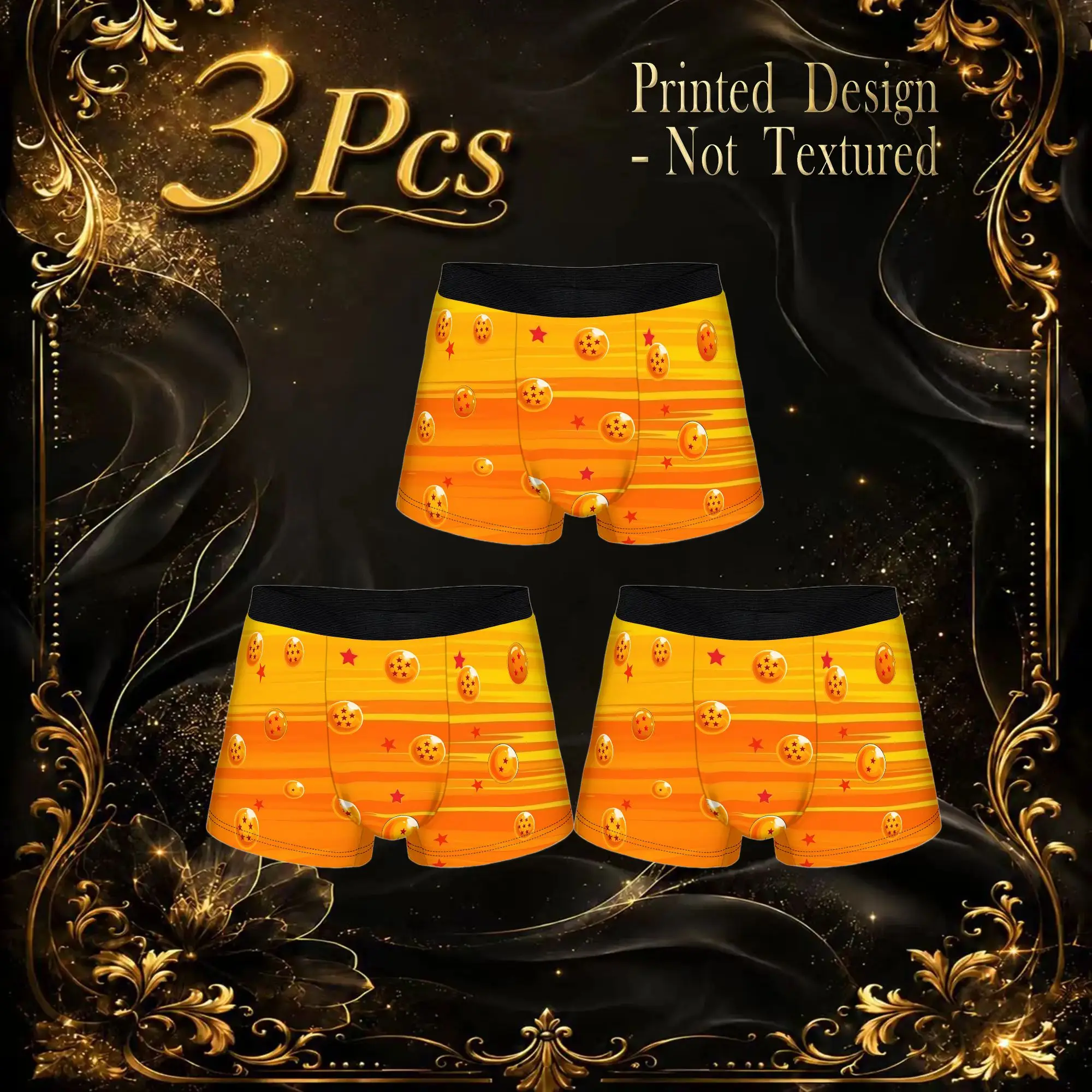 3Pcs  boxers Dragon Ball Z Underpants Breathbale Panties Male Underwear Comfortable Shorts Boxer Briefs