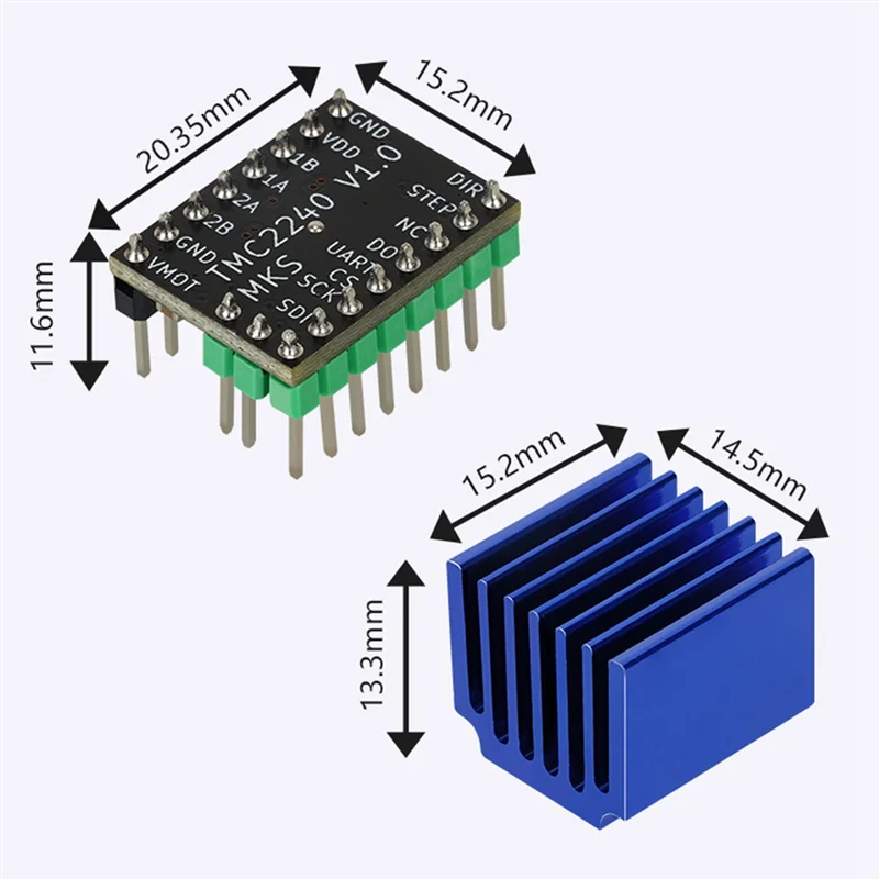 TMC2240 3D Printer Parts Stepper Motor Driver Stepper Driver Module With Heat Sink For 3D Printer Controller Mother Boards