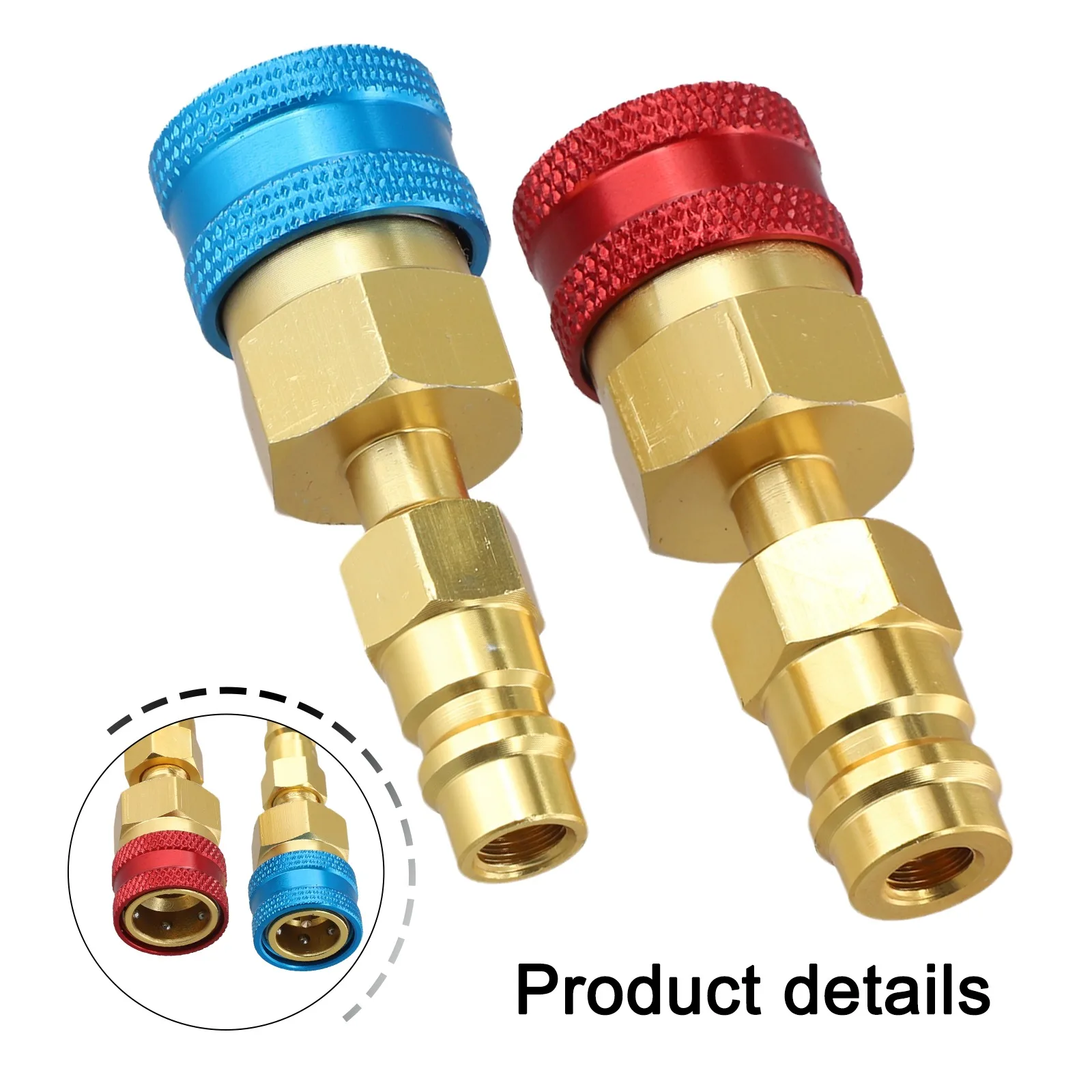 

Easy Disassembly Car A/C Conversion Kit A/C Charging Adapter Ergonomic Knurled Grip Automatic Closing Function