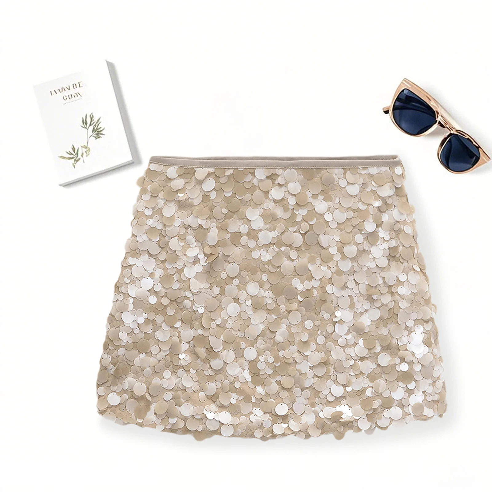 Women Mini Skirt Sequin Skirt  Fit Summer Bodycon Skirt Clubwear for Bar Party