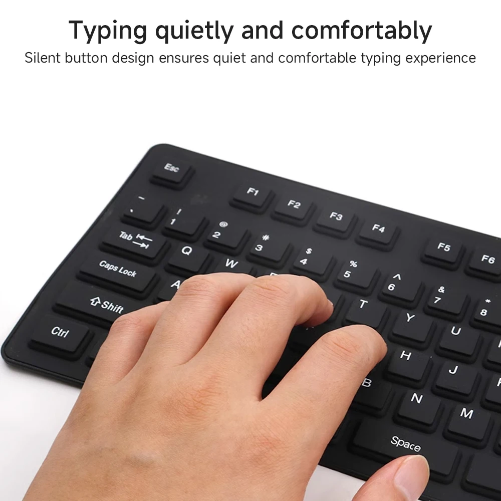 Portable Mini Keyboard 85 Keys Flexible Waterproof Soft Silicone Gaming Keyboard Laptop Foldable Wired USB Keyboard for MacBook