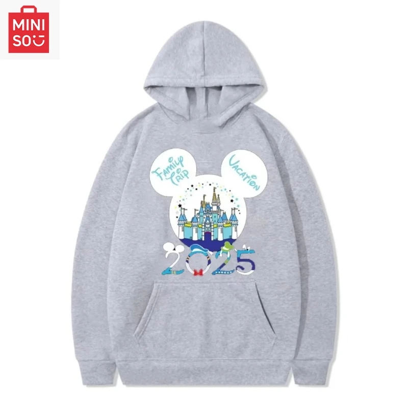 

MINISO без ремешка, милый новый пуловер с принтом Диснея, свитшот с капюшоном, осенняя модная женская свободная толстовка с капюшоном