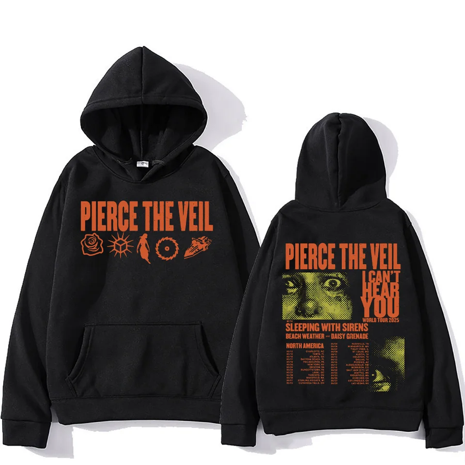 Pierce The Veil Hoodies I Can't Hear You World Tour 2025