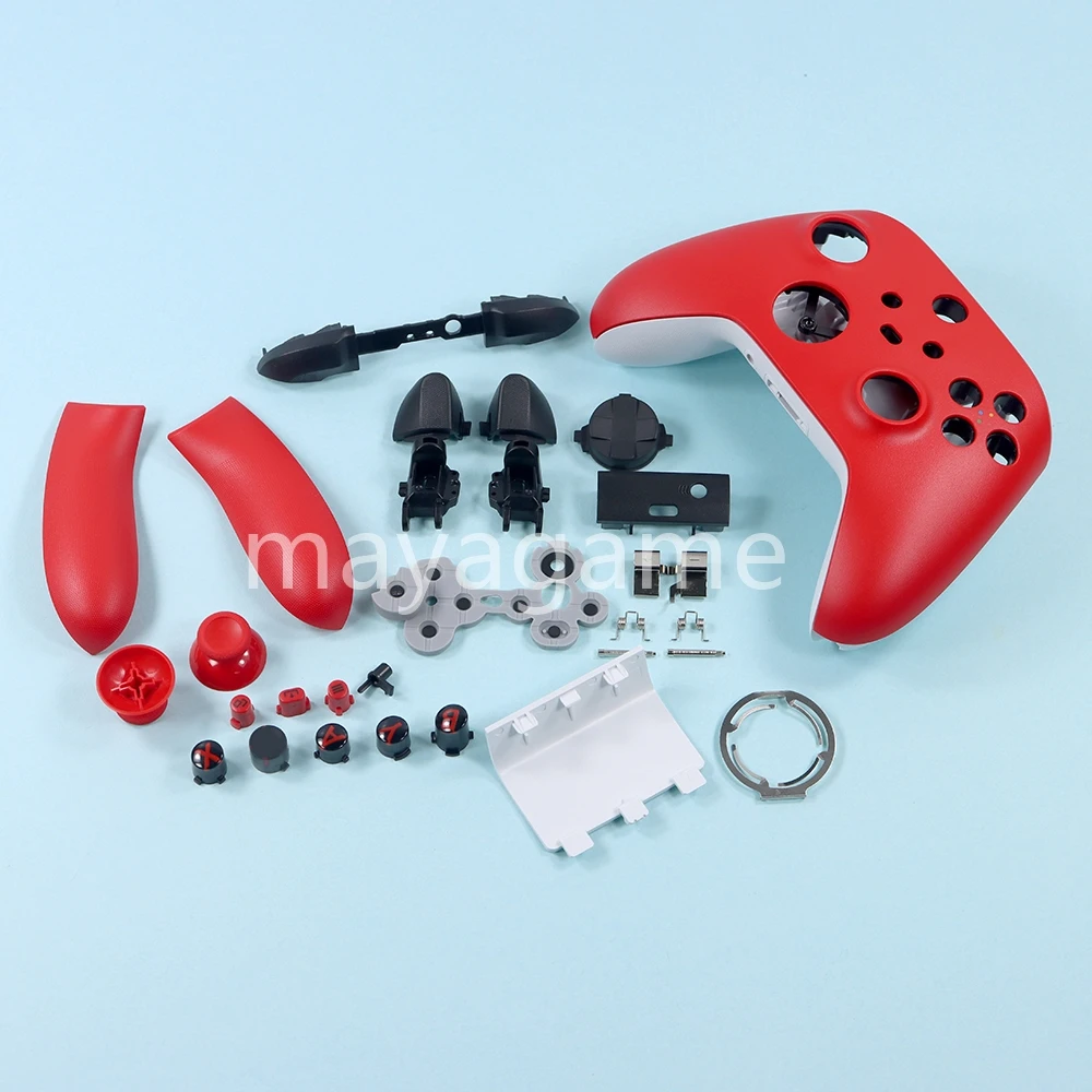 6sets For Xbox Series X S Controller Full Housing Shell Faceplate Buttom Case Rear Handle Grips Buttons