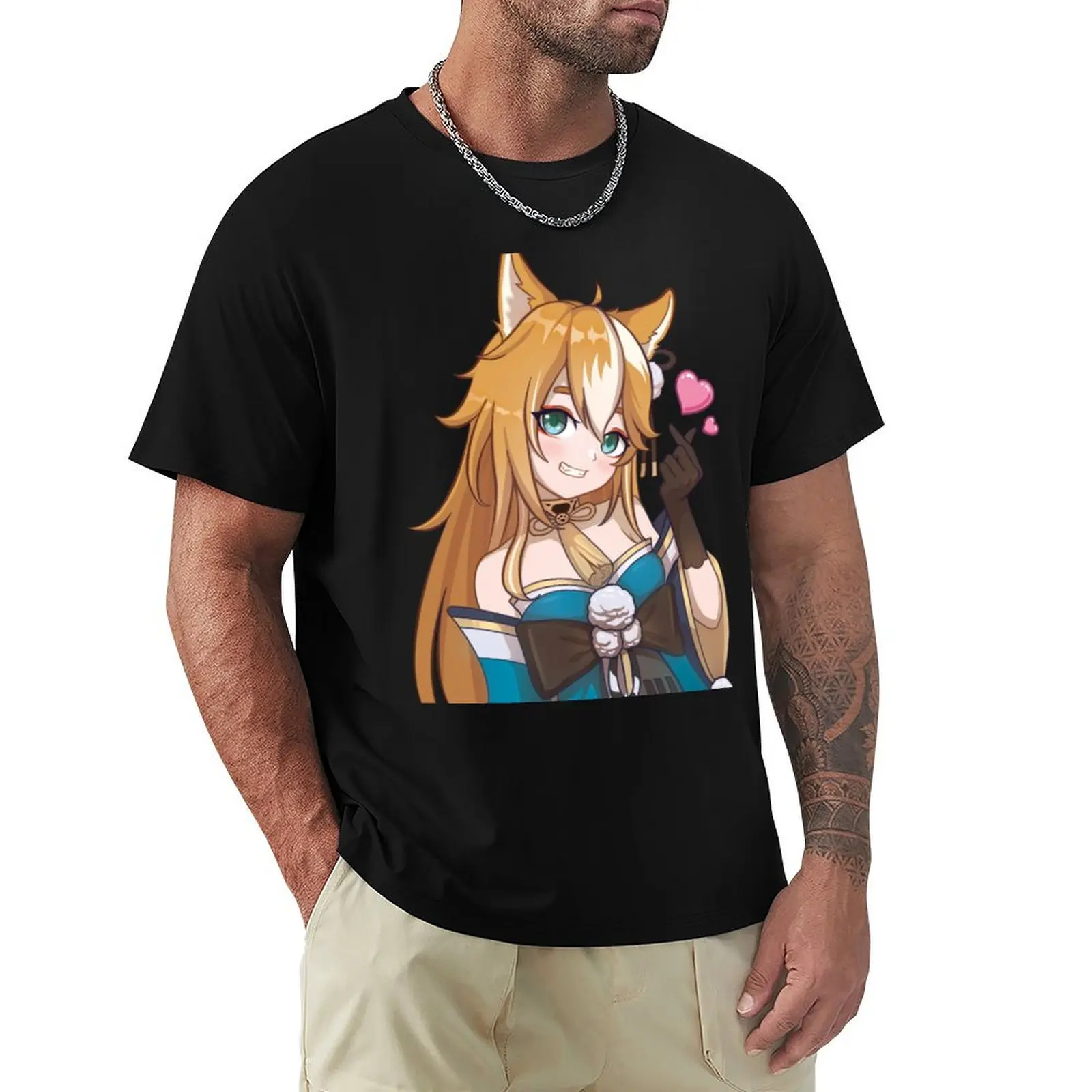 Miss Hina Heart T-Shirt Work Wear Short Sleeve T-Shirt