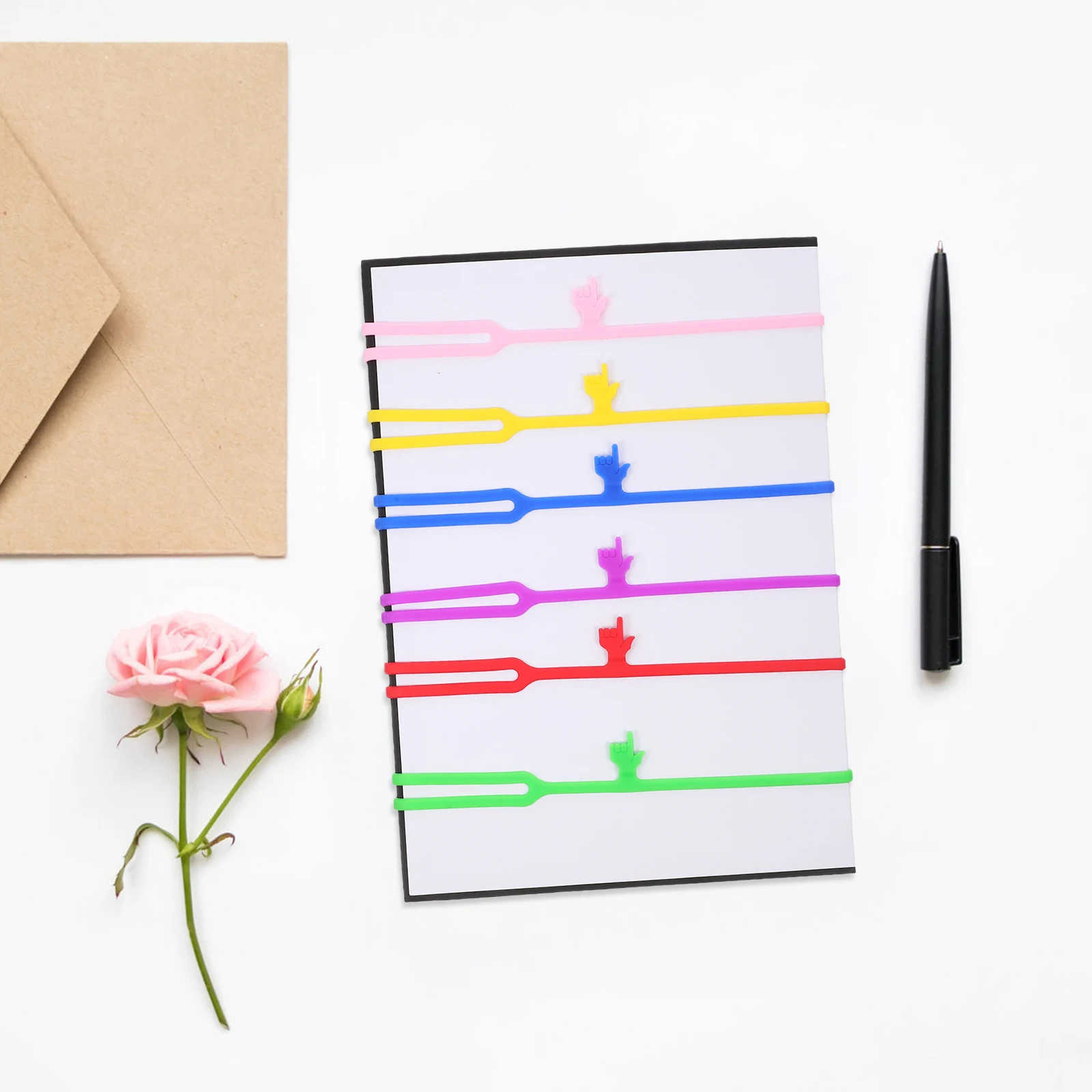 

6 Pcs Book Marks for Lovers Unique Bookmark Bookmarks Sillicone Silicone Marker Novelty