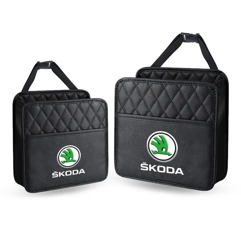 Car Storage Bag Multi-function Seat Back Storage Pocket Suspension For Skoda Octavia Fabia Kamiq Kapoq Kodiaq Rapid SCALA Superb