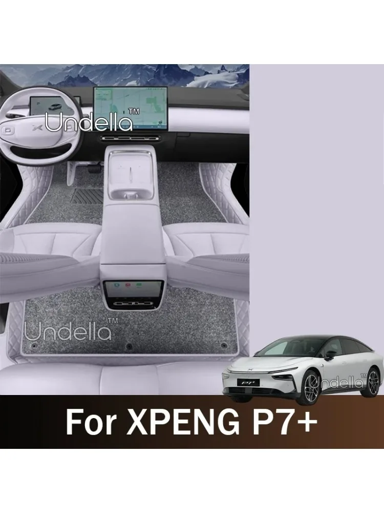 Fußmatten für XPENG P7+ P7plus 2026 2027 Maßgefertigte Auto-Fußmatten Schmutzabweisende Teppichabdeckung Auto-Innendekor-Zubehör
