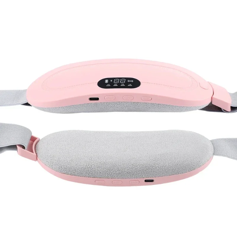 Electric Menstrual Heating Pad Smart Warm Palace Belt Abdominal Belly Vibration Massager Period Pain Relief Waist Cramps Device view 4
