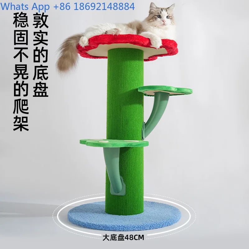 

Cat Green Plant Shaped Toy Jumping Platform Cat Climbing Post Luxury Cat Scratching Post Climbing Frame