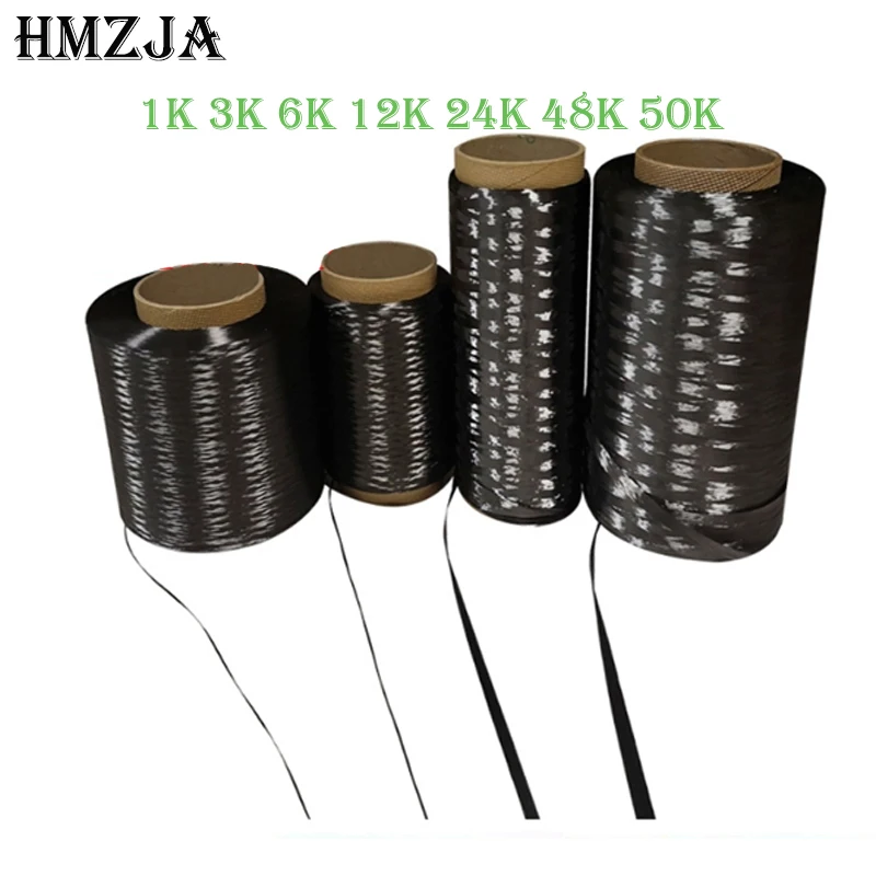 1K 3K 6K 12K 24K 48K 50K Carbon Fiber Wire High Strength Carbon Silk 1m 10m 50g 100g