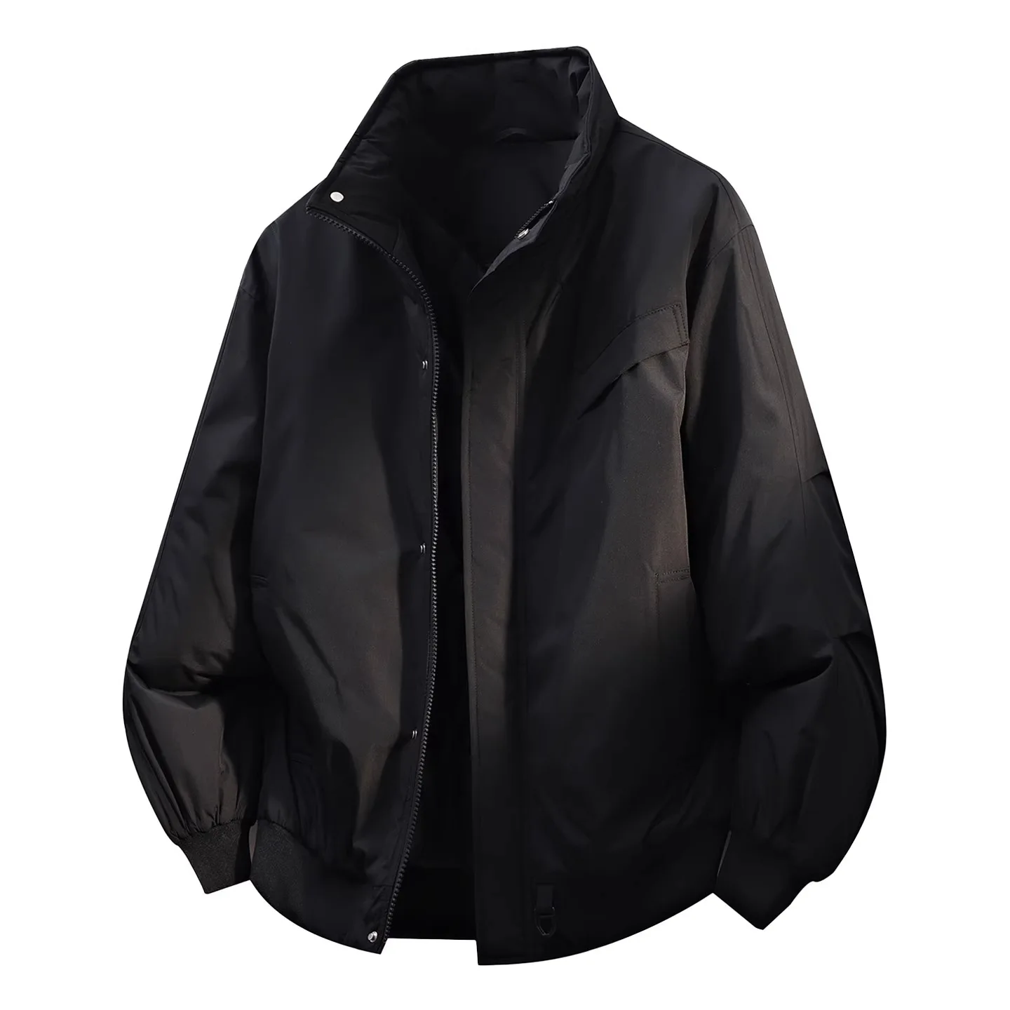 

American Style Thickened Winter Jacket Men's Cotton Puffer Coat Stand Collar Bread Warmth Windproof Cold-Resistant Casual