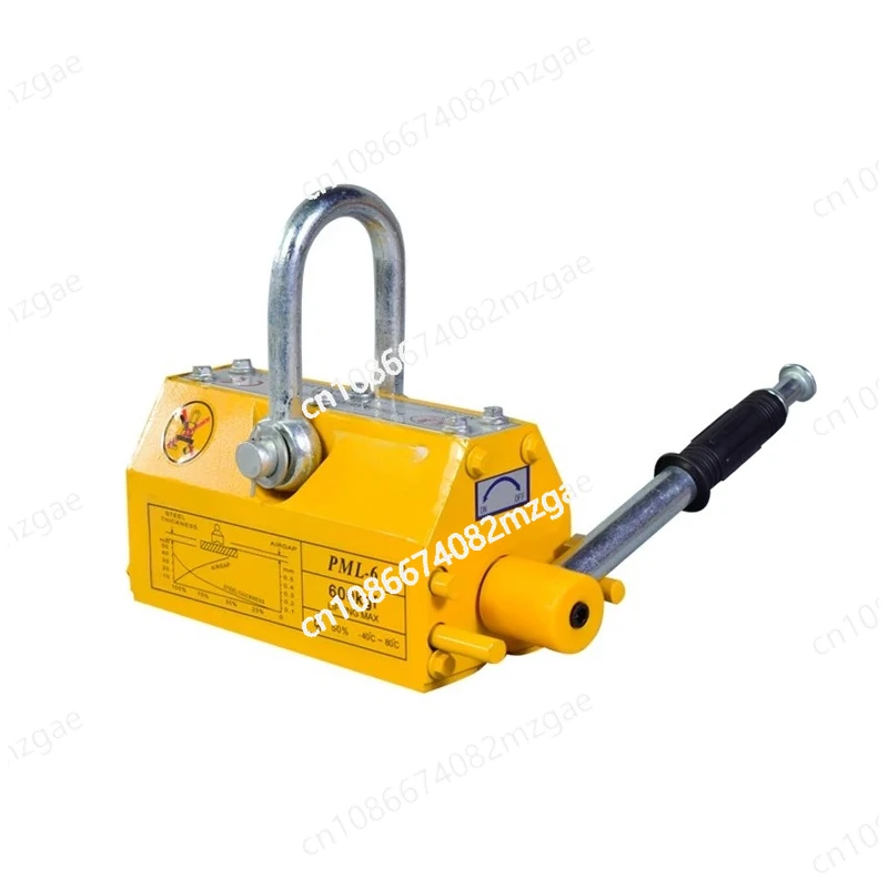 Permanent Magnetic Lifter 600kg Steel, Neodymium Crane Hoist Metal Suction Cup for Heavy Construction Tools