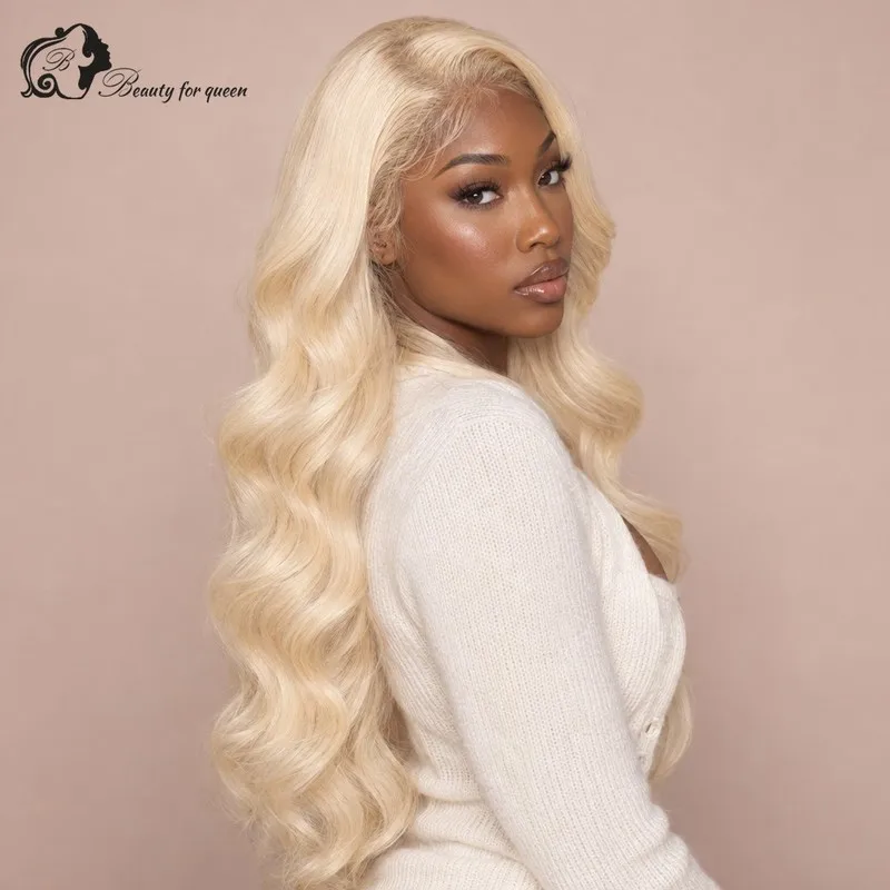 613 Blonde Body Wave Wig Long HD Lace Soft For Women Heat Friendly Voluminous Middle Part Smooth 180 Density Quality Sleek