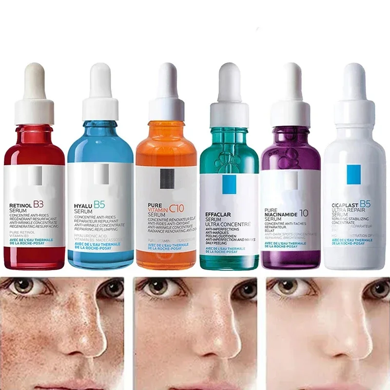 HYALU B5/ CICAPLAST B5/ PURE VITAMIN C10 / RETINOL B3/EFFACLAR Serum/ NIACINAMIDE 10 100% Original Face Serum 30ml