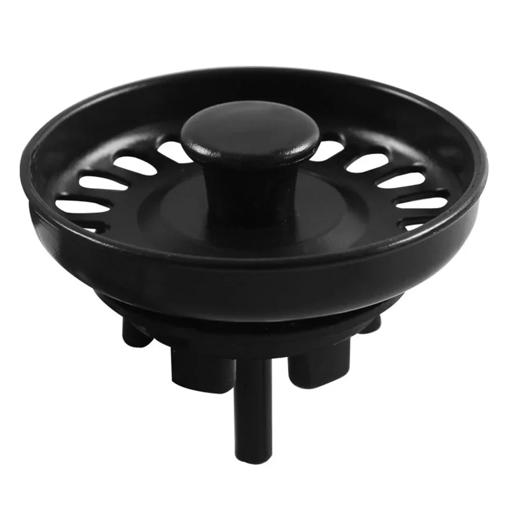 

3 Inch Black PP Sink Drain Strainer Basket Cover Sink Stopper With Six Claws On The Back For Washbasin Kitchens Bathrooms