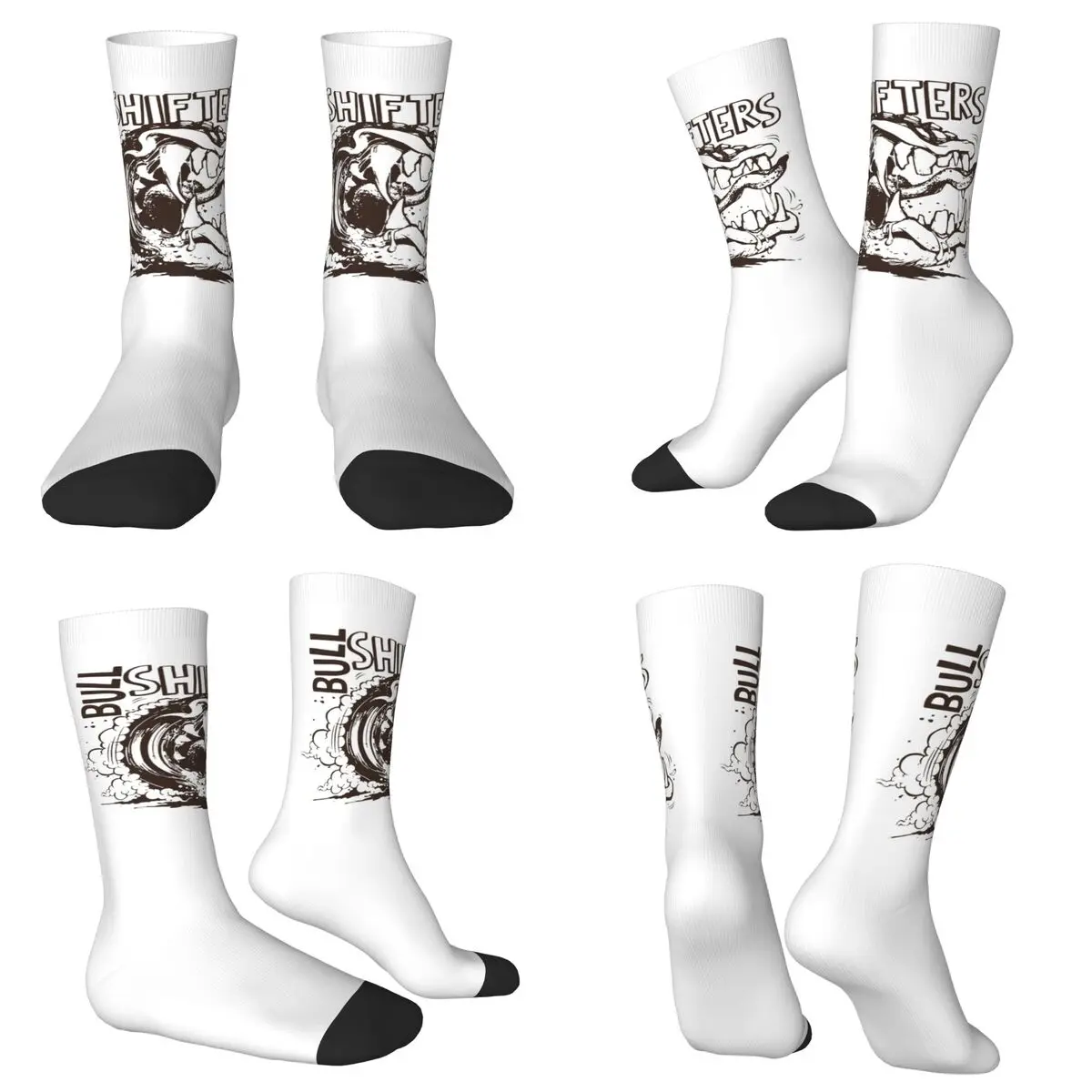 

Bull Shifters Socks Harajuku Sweat Absorbing Stockings All Season Long Socks Accessories for Unisex Christmas Gifts