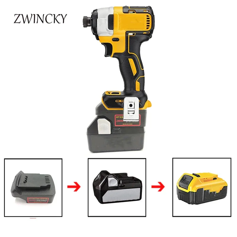 ZWINCKY Adapter Converter Use For Hitachi/Hikoki 18V Li-ion Battery BSL1830 on For Dewalt 18V 20V Lithium Electrical Power Tool