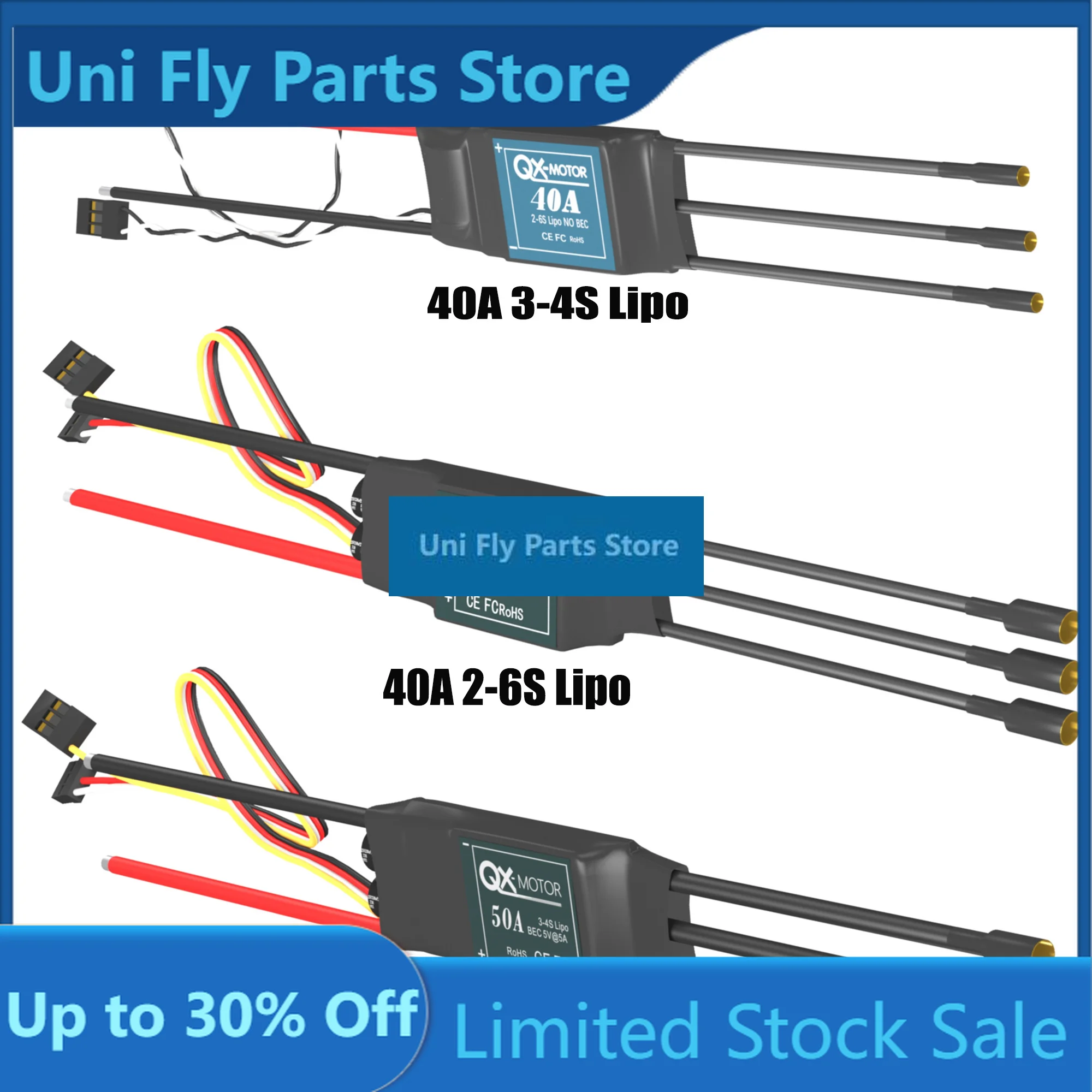 UniFlyQX-MOTOR EDF 50mm QF2611 3S-4S Lipo 12blades Fan CW/CCW Use 40A / 50A ESC For RC Multirotor Helicopter Fixed-wing Drone Pa