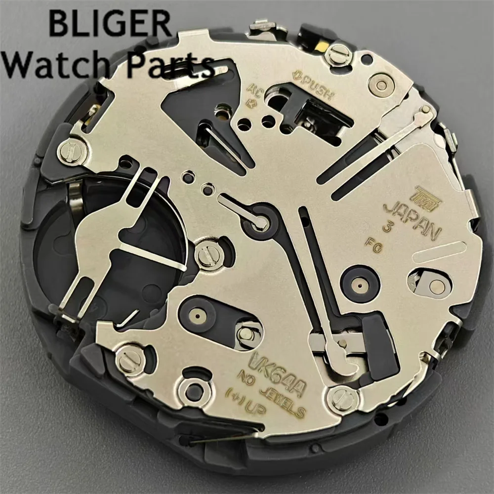 BLIGER Quartz Movement New Original VK64 Chronograph Quartz Movement 5-Pin Watch Accessories