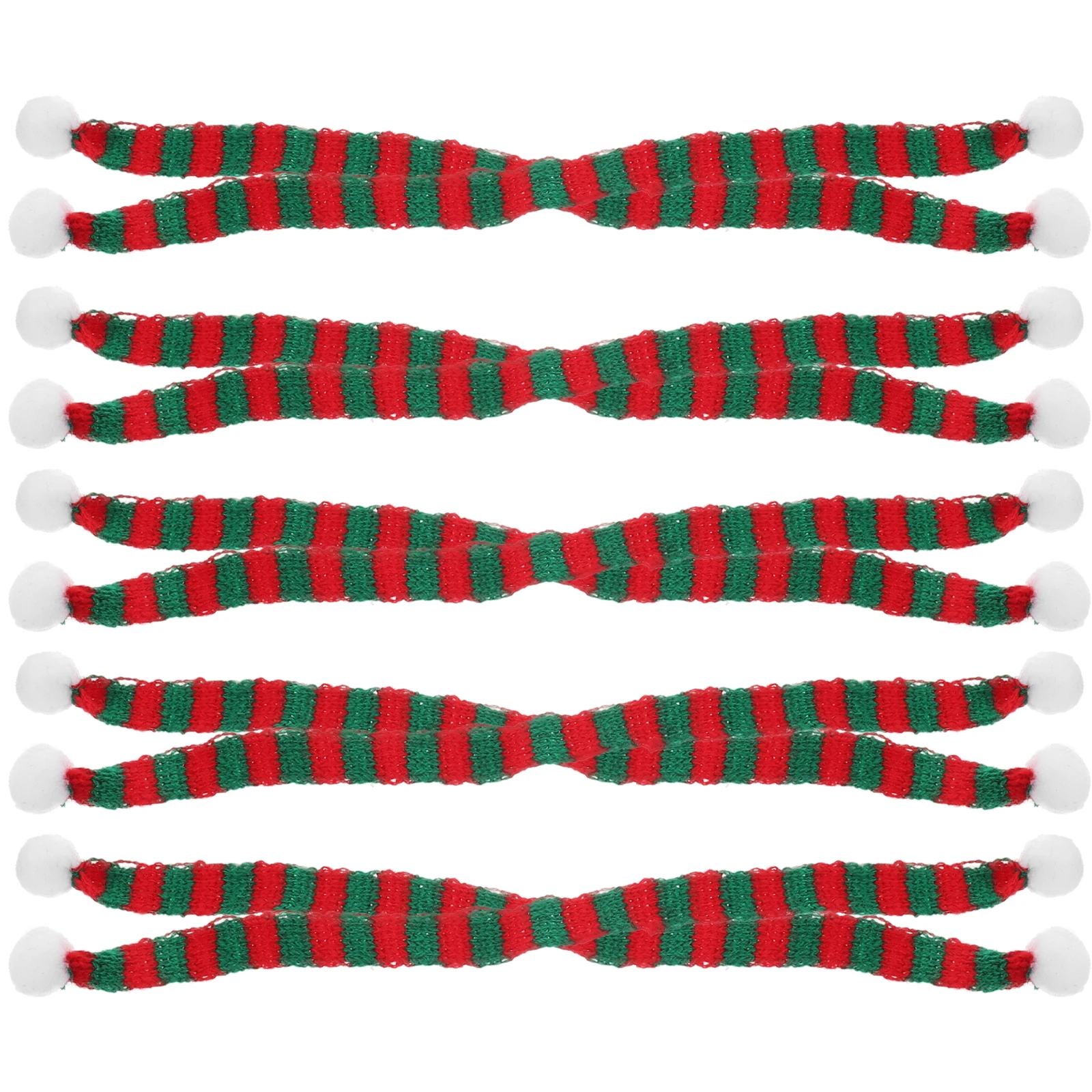 

10 Pcs Knitted Scarf Hairball Small to Weave Item Decoration Miniature DIY Tiny Scarves for Crafts