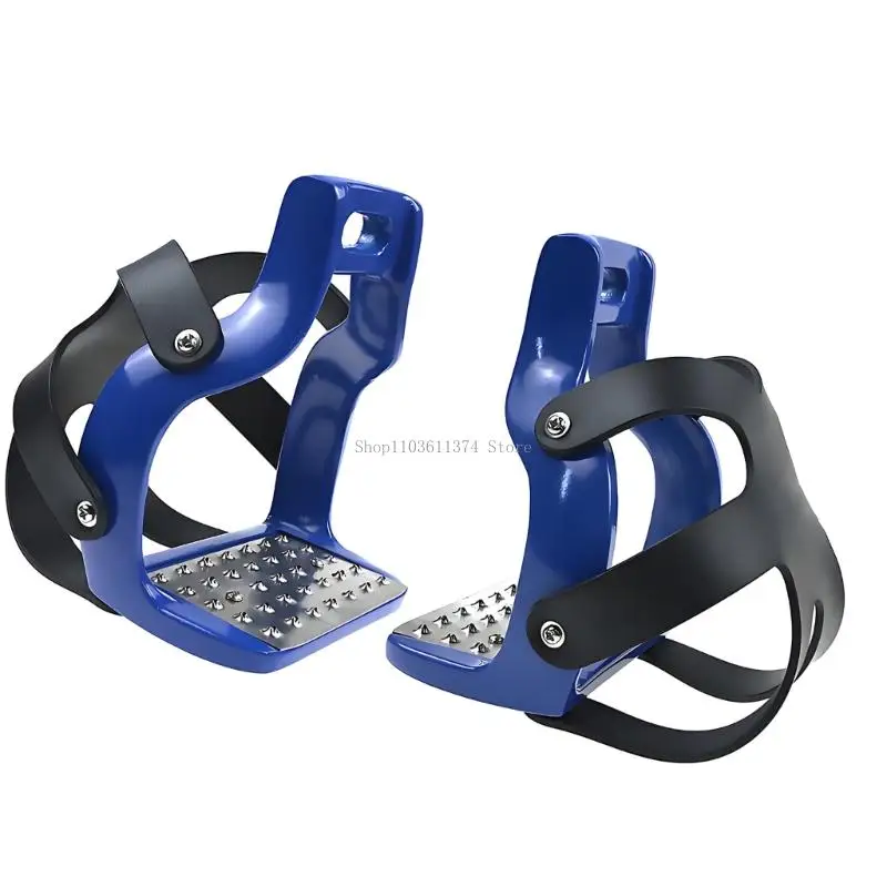 1 Pair Light Weight Aluminum Horse Riding Stirrups With Stainless Steel Base