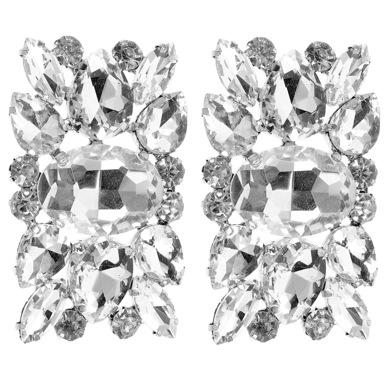 

2 Pcs Shoe Decoration Accessory Jewelry Buckles Bridal Shoes Clip Decorative Clips