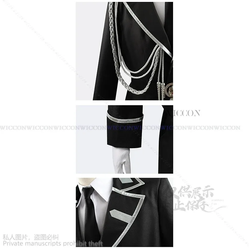 QWERT123Anime Sweet Punishment Cos Myojin Aki Cosplay Black Amai Choubatsu Roleplaying DK Uniform HalloweeASDFGHJK 123456