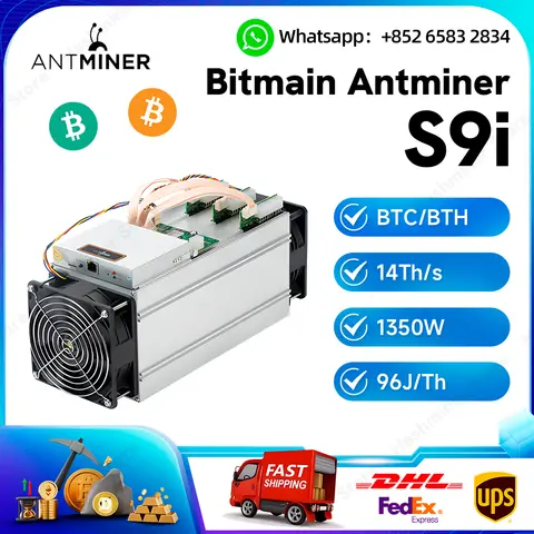 Bitmain Antminer S9i 14TH/s Bitcoin Miner Máquina BCH BTC Bitmain Asic Miner do que Antminer S9 S9J
