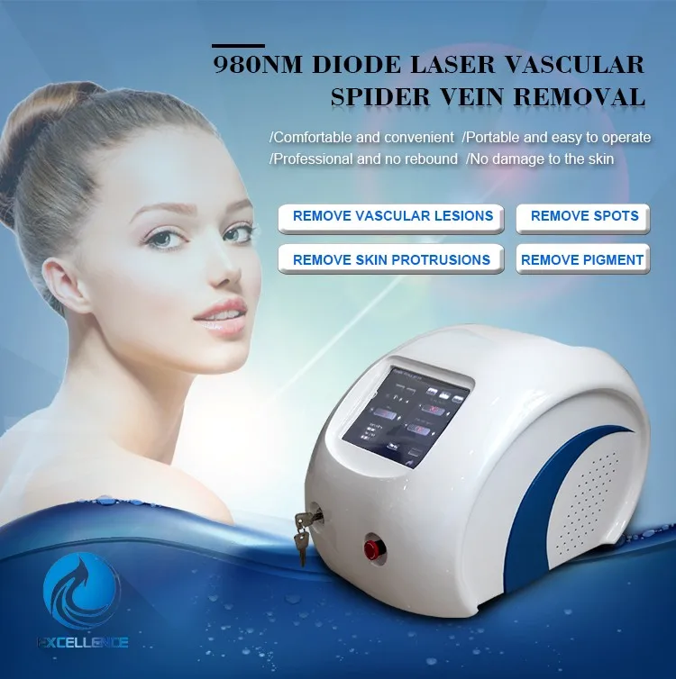 

Spider Vein Removal Machine 980nm Diode Laser for Whole Body Vascular Lesion Removal Skin Whitening Rejuvenation Machine