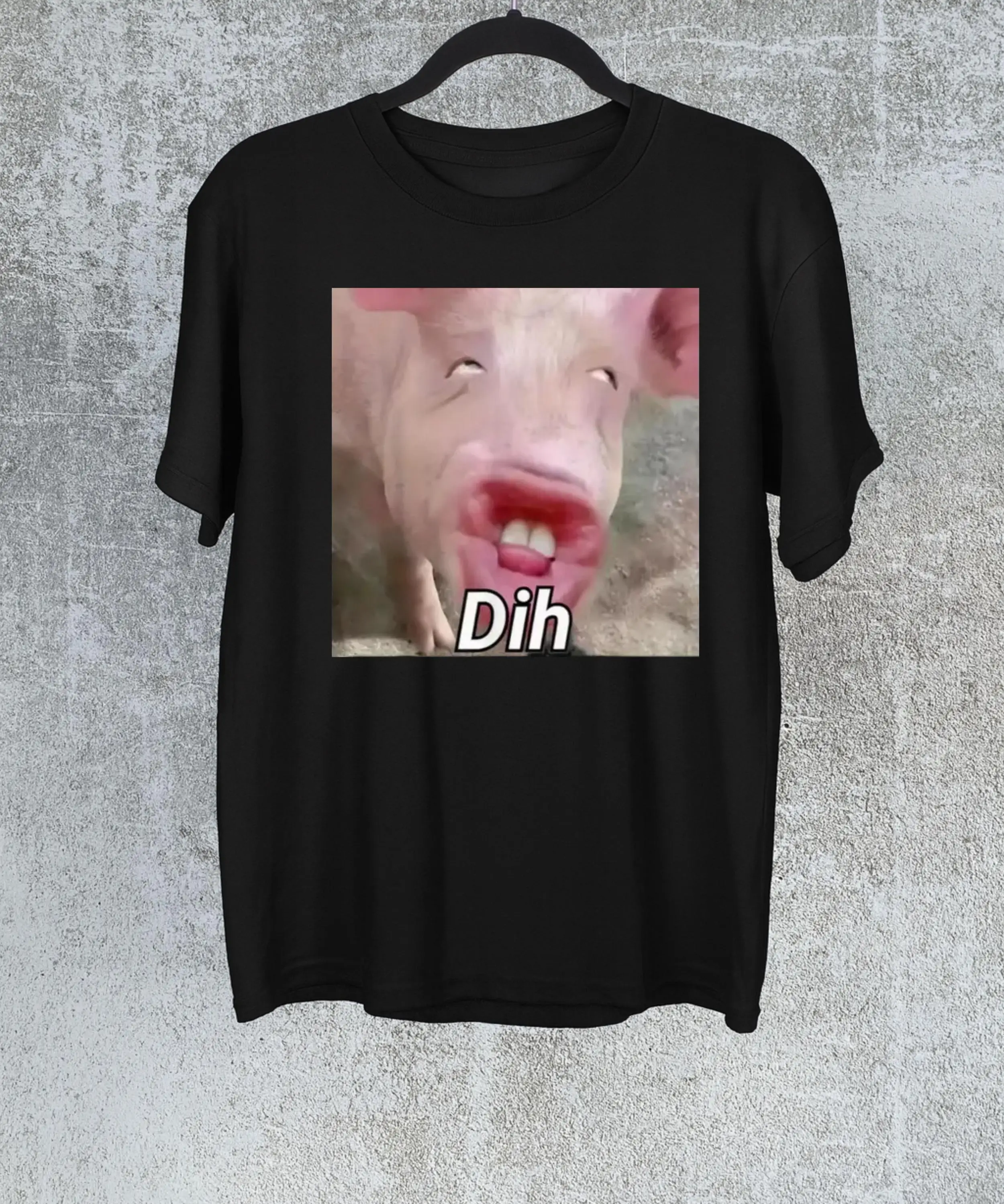 Funny Pork Meme T-shirt Dih Pork Meme T-shirt Joke Gift Shirt Generation Z Humorous T-shirt Sarcastic Offensive Humorous T-shirt