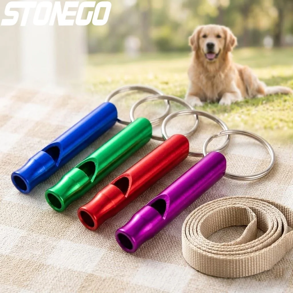 Emergency Survival Whistle Keychain Aluminum Alloy Camping Hiking Whistles Outdoor Tool for Dogs Cats Essential Gear