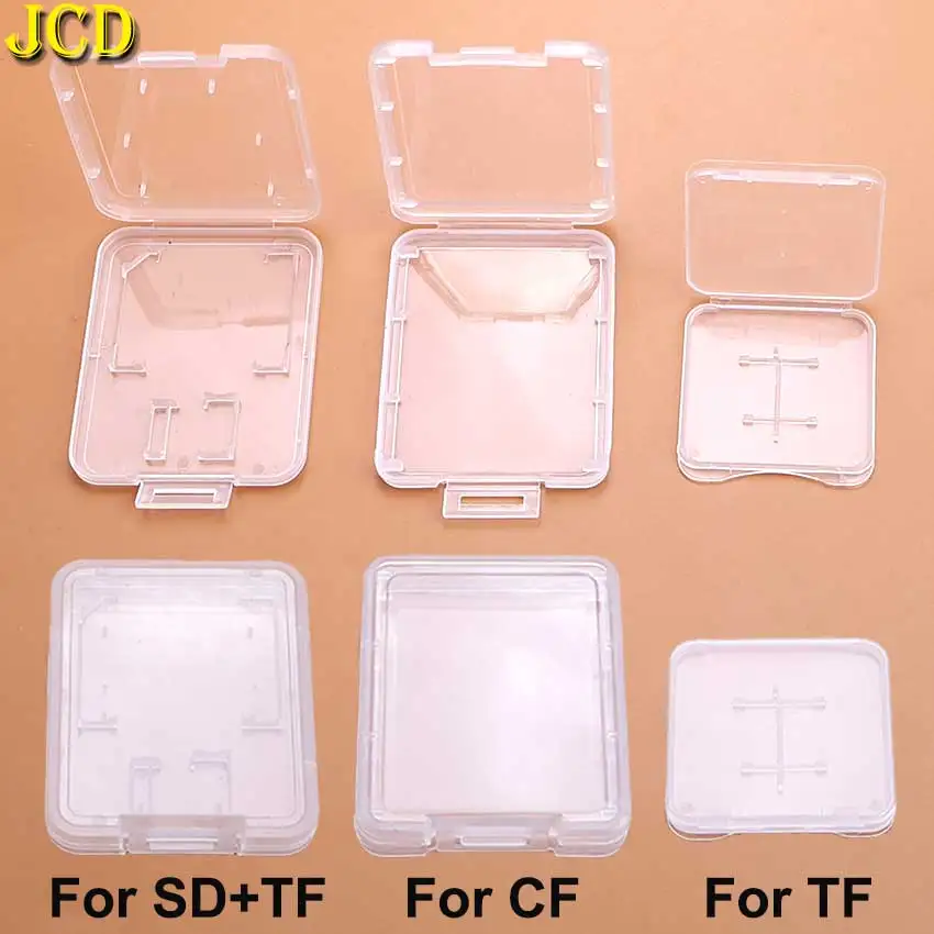5~20pcs Clear Memory Card Case Stick SD TF CF Card Storage Box Protection Holder Transparent Cover Plastic Phone TF Card Box
