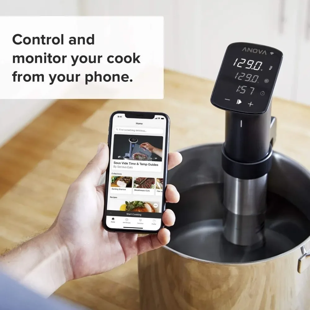 Sous Vide Precision Cooker Pro, 1200 Watts, Black and Silver.new.Great Discounts.