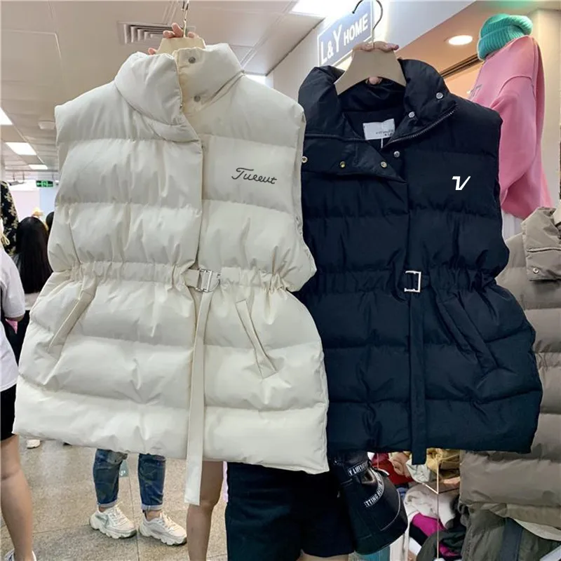 신상재킷 Autumn Winter Golf Wear Women 2024 New Authentic Golf Vest Fashion Retract Your Waist Padded Vest Women Golf Clothes 골프조끼