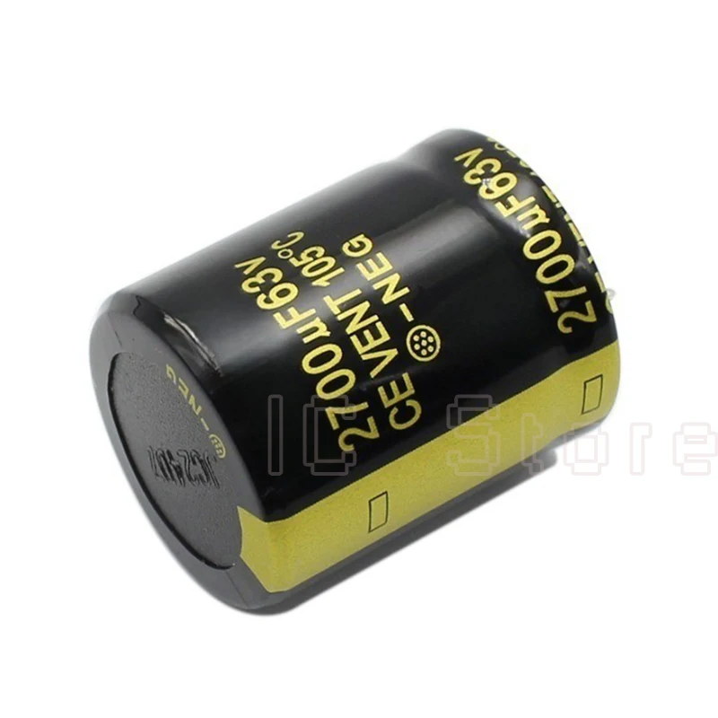 10PCS 63V 2700uf Audio Electrolytic Capacitor High Frequency Low ESR 25x30mm 63V2700uf Aluminum Capacitor Hifi Amplifier 25*30