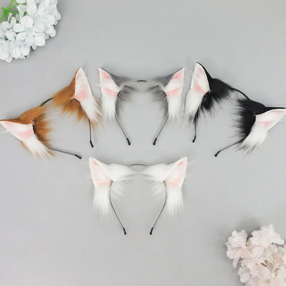 New Realistic Cat Ear Headband Lolita Handmade Cat Tail Set Hair Band Headwear
