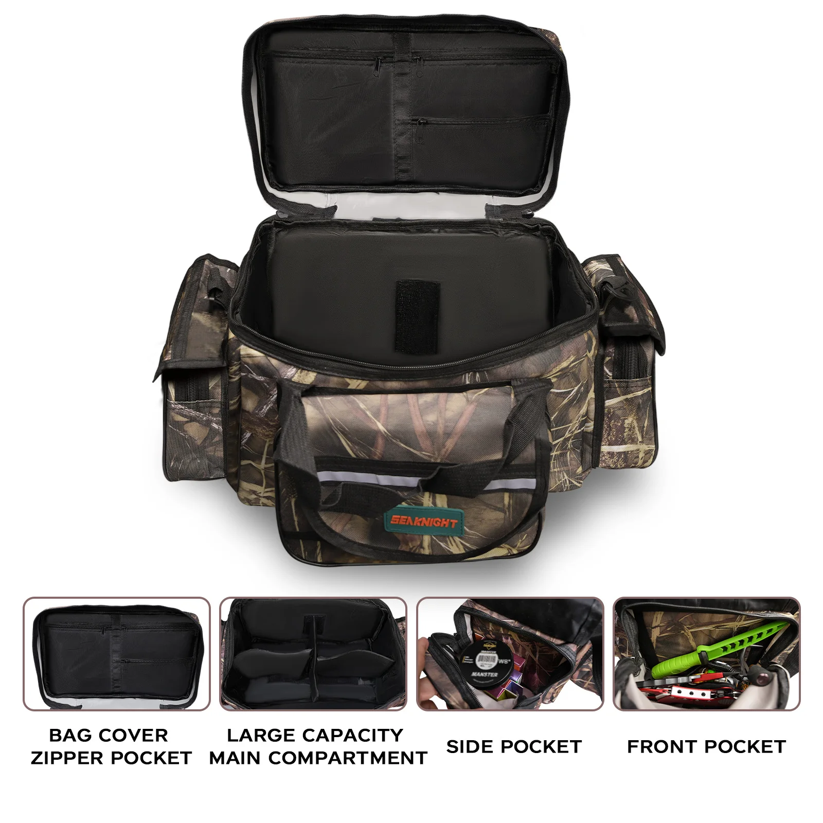 

SeaKnight Brand SK003 22L Large Fishing Bag Waterproof Nylon Multifunctional Fishing Tackle Pack Outdoor Shoulder Bag 50*27*28cm