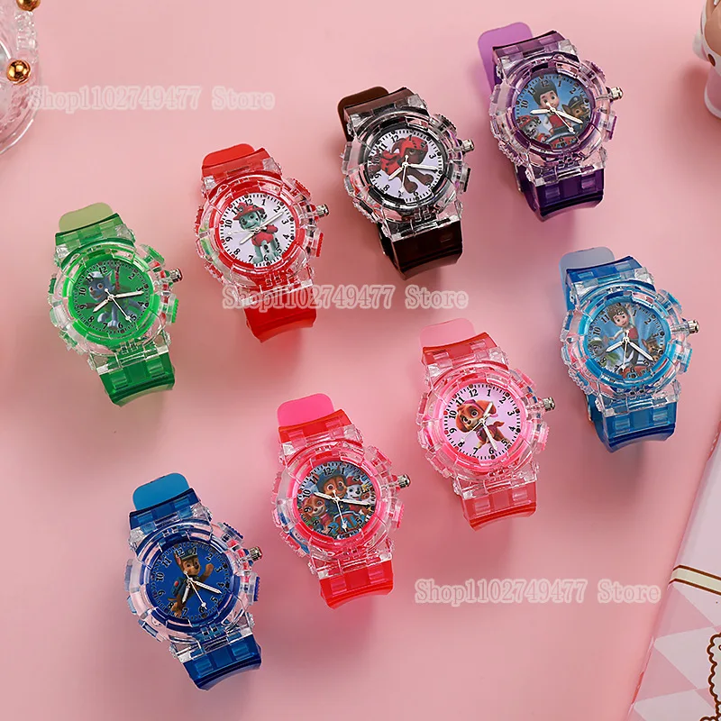 PAW patorl kids watch cartoon anime Skye Marshall Chase cute night light illumination writer watch boys girls wrist decoration