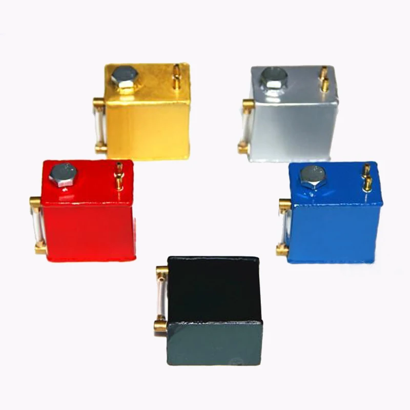 1 SZT. Metalowy Model Zbiornika Paliwa o Pojemności 110 ml z Wskaźnikiem Poziomu, Wysokość 71 mm, Mini Zbiorniki na Olej/Wodę do Samochodów/Łodzi RC Zasilanych Paliwem