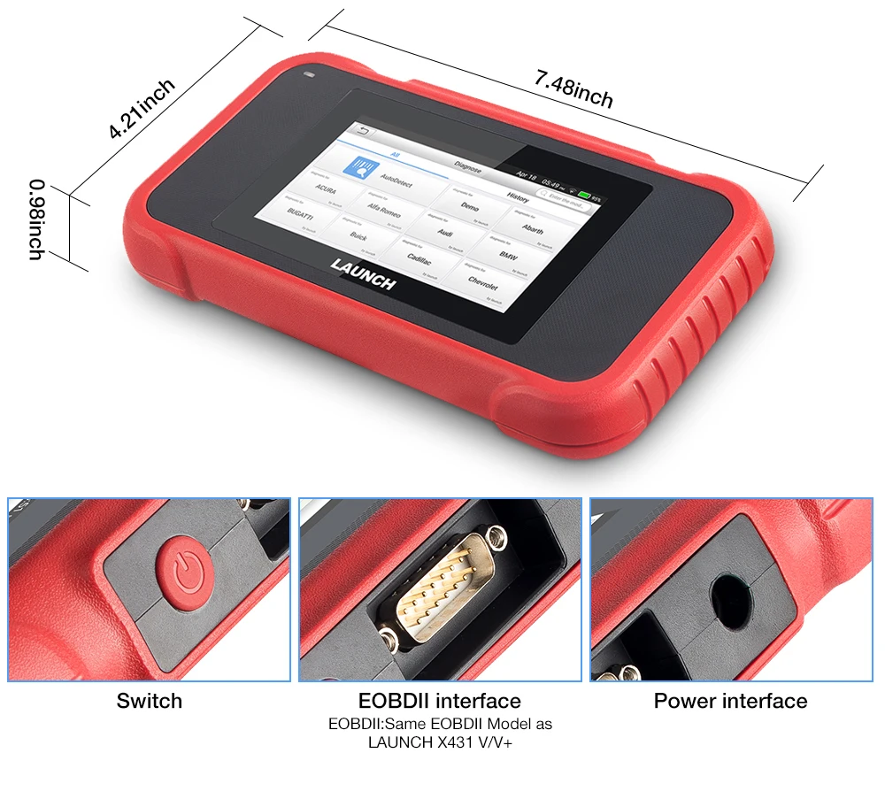 LAUNCH X431 CRP123E V2.0 OBD2 Scanner Automotive Car Diagnostic Tools ABS SRS Airbag Engine AT SAS OIL Brake Reset Free Update